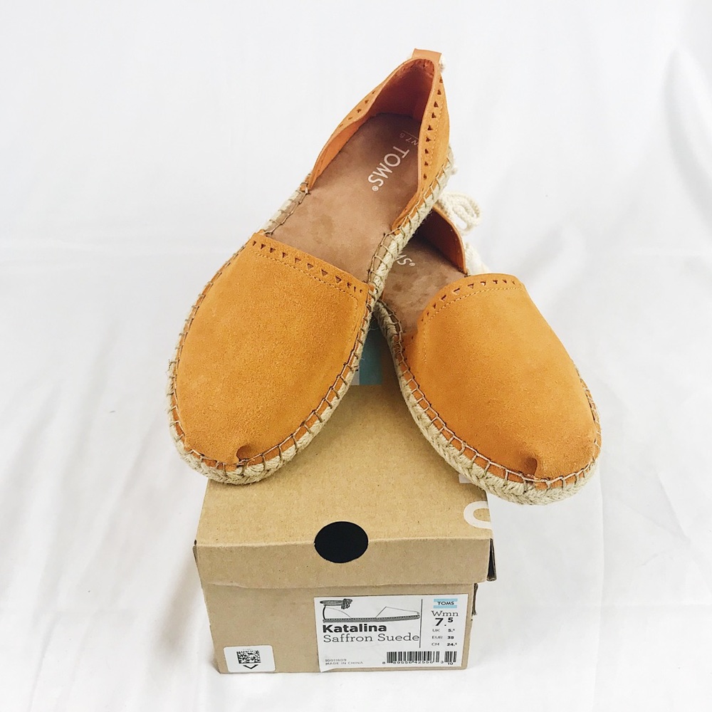 NWT Toms Katalina Saffron Suede Espadrilles - Picture 8 of 8